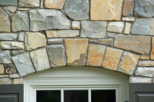 window veneered in Bull Run® Stone